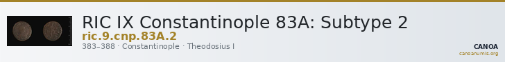 RIC IX Constantinople 83A: Subtype 2 — CANOA