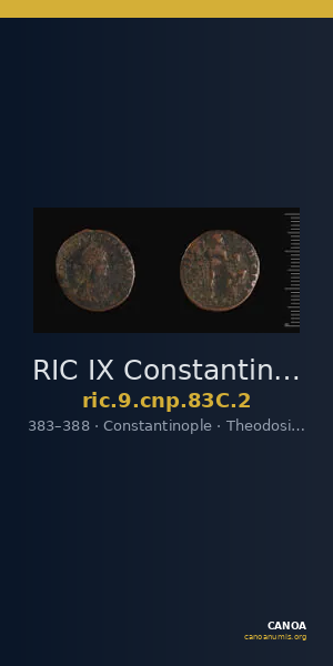 RIC IX Constantinople 83C: Subtype 2 — CANOA