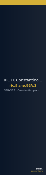 RIC IX Constantinople 86A: Subtype 2 — CANOA