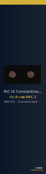 RIC IX Constantinople 86C: Subtype 1 — CANOA