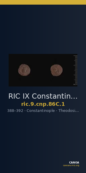 RIC IX Constantinople 86C: Subtype 1 — CANOA
