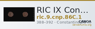 RIC IX Constantinople 86C: Subtype 1 — CANOA