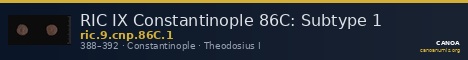 RIC IX Constantinople 86C: Subtype 1 — CANOA