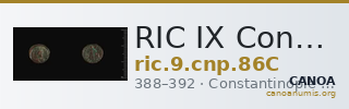 RIC IX Constantinople 86C — CANOA