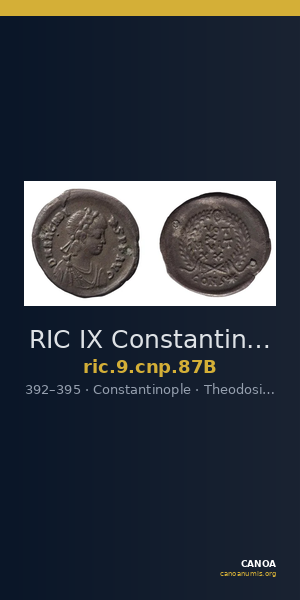 RIC IX Constantinople 87B — CANOA