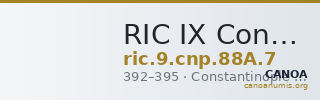 RIC IX Constantinople 88A: Subtype 7 — CANOA