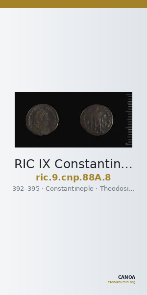 RIC IX Constantinople 88A: Subtype 8 — CANOA