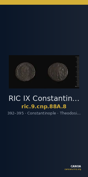 RIC IX Constantinople 88A: Subtype 8 — CANOA