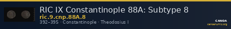 RIC IX Constantinople 88A: Subtype 8 — CANOA