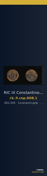 RIC IX Constantinople 88B: Subtype 1 — CANOA