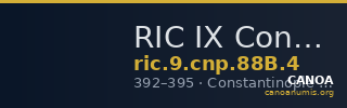 RIC IX Constantinople 88B: Subtype 4 — CANOA