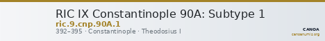 RIC IX Constantinople 90A: Subtype 1 — CANOA