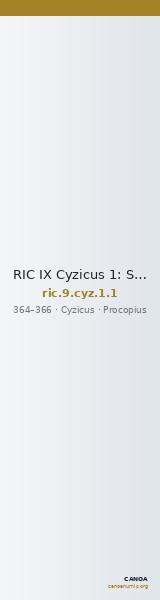RIC IX Cyzicus 1: Subtype 1 — CANOA