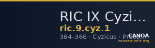 RIC IX Cyzicus 1 — CANOA