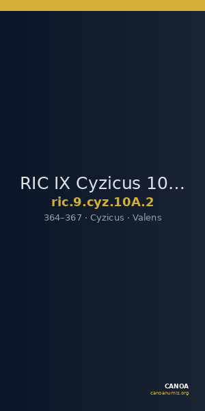 RIC IX Cyzicus 10A: Subtype 2 — CANOA
