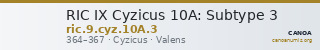 RIC IX Cyzicus 10A: Subtype 3 — CANOA