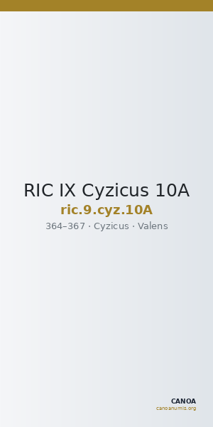 RIC IX Cyzicus 10A — CANOA
