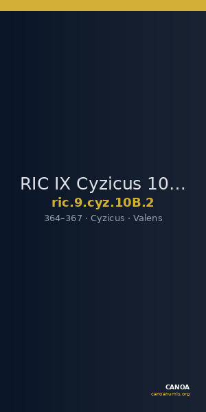 RIC IX Cyzicus 10B: Subtype 2 — CANOA