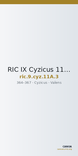 RIC IX Cyzicus 11A: Subtype 3 — CANOA
