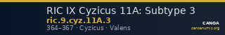 RIC IX Cyzicus 11A: Subtype 3 — CANOA