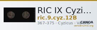 RIC IX Cyzicus 12B — CANOA
