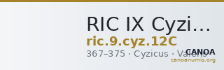 RIC IX Cyzicus 12C — CANOA