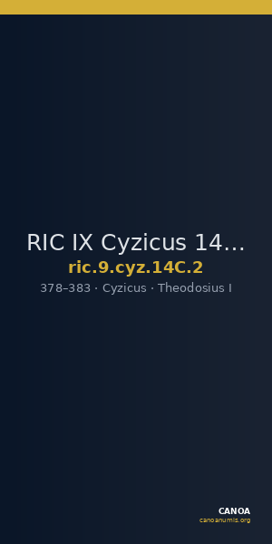 RIC IX Cyzicus 14C: Subtype 2 — CANOA