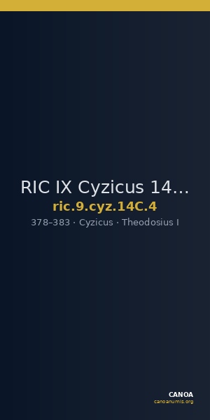 RIC IX Cyzicus 14C: Subtype 4 — CANOA