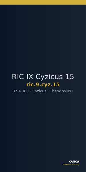 RIC IX Cyzicus 15 — CANOA