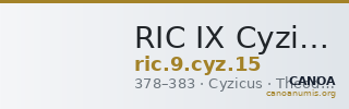 RIC IX Cyzicus 15 — CANOA