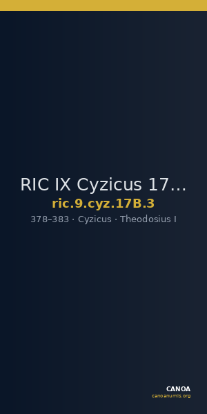 RIC IX Cyzicus 17B: Subtype 3 — CANOA