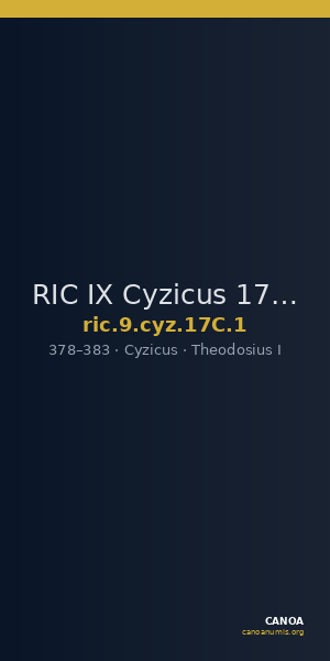 RIC IX Cyzicus 17C: Subtype 1 — CANOA
