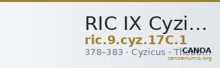 RIC IX Cyzicus 17C: Subtype 1 — CANOA