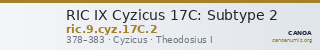 RIC IX Cyzicus 17C: Subtype 2 — CANOA