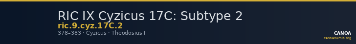 RIC IX Cyzicus 17C: Subtype 2 — CANOA