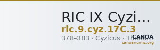 RIC IX Cyzicus 17C: Subtype 3 — CANOA