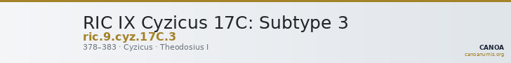 RIC IX Cyzicus 17C: Subtype 3 — CANOA