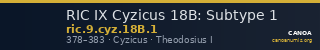 RIC IX Cyzicus 18B: Subtype 1 — CANOA