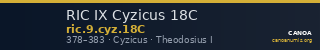 RIC IX Cyzicus 18C — CANOA