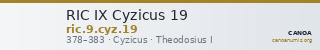 RIC IX Cyzicus 19 — CANOA