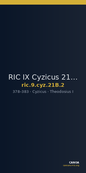 RIC IX Cyzicus 21B: Subtype 2 — CANOA