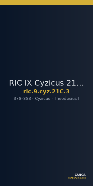RIC IX Cyzicus 21C: Subtype 3 — CANOA