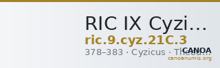 RIC IX Cyzicus 21C: Subtype 3 — CANOA