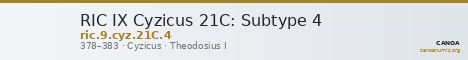 RIC IX Cyzicus 21C: Subtype 4 — CANOA