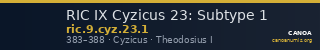RIC IX Cyzicus 23: Subtype 1 — CANOA