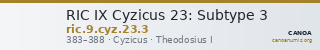 RIC IX Cyzicus 23: Subtype 3 — CANOA