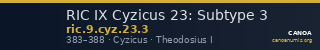 RIC IX Cyzicus 23: Subtype 3 — CANOA
