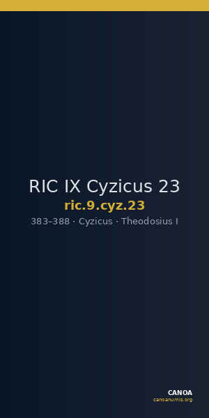 RIC IX Cyzicus 23 — CANOA