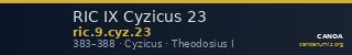 RIC IX Cyzicus 23 — CANOA