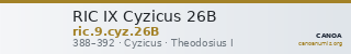 RIC IX Cyzicus 26B — CANOA